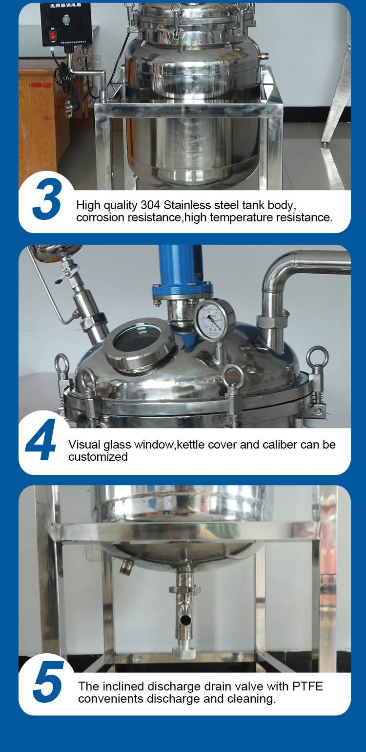 Yuhua Yhss 500L Stainless Steel Chemical Reactor High Pressure Laboratory Reactor